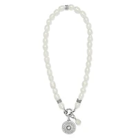 Token Charm Pearl Necklace