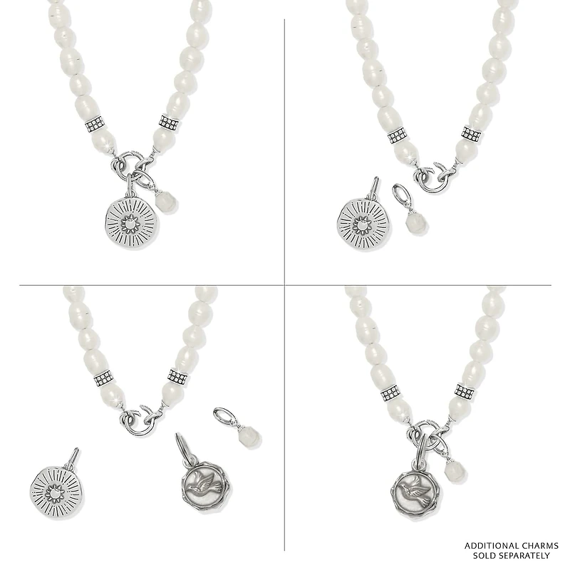 Token Charm Pearl Necklace