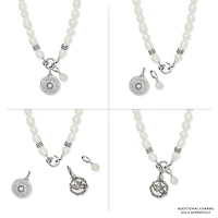 Token Charm Pearl Necklace
