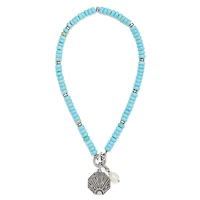Token Charm Turquoise Necklace