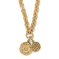 Token Lavish Link Round Charm Necklace