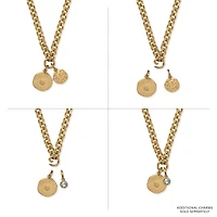 Token Lavish Link Round Charm Necklace