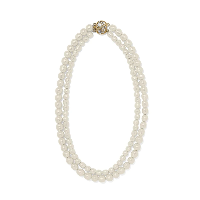 Trust Your Journey Double Pearl Necklace