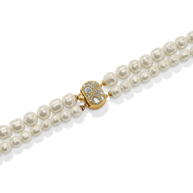 Trust Your Journey Double Pearl Necklace