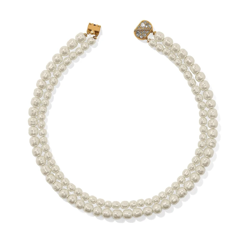 Trust Your Journey Double Pearl Necklace