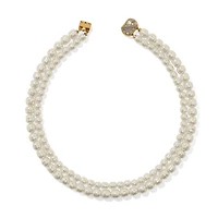 Trust Your Journey Double Pearl Necklace