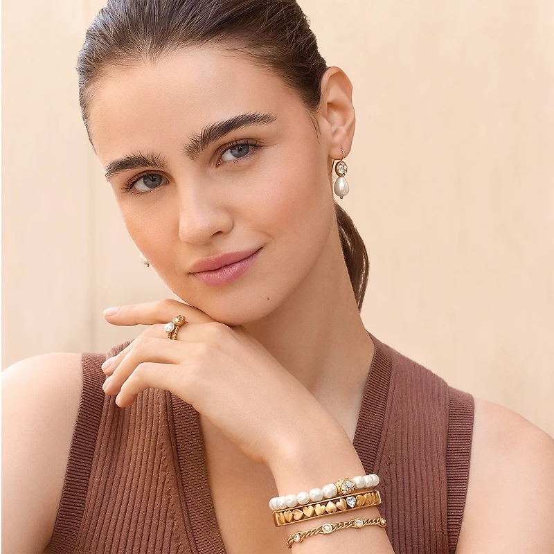 Trust Your Journey Double Pearl Rings
