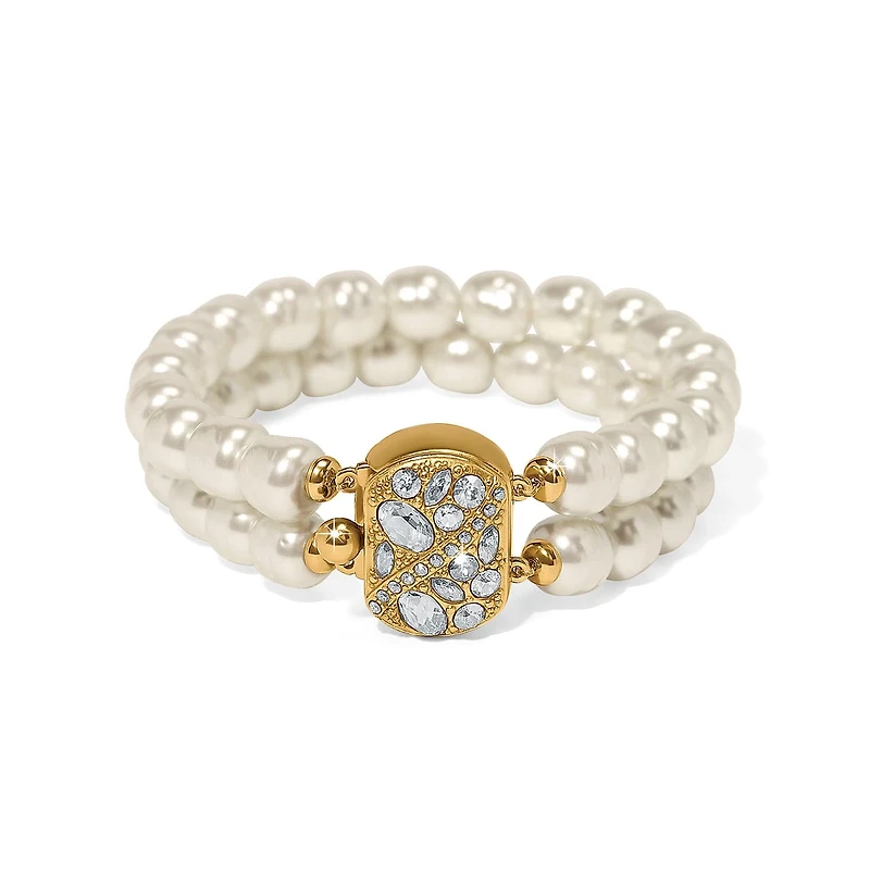 Trust Your Journey Double Pearl Stretch Bracelet