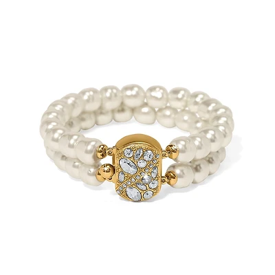 Trust Your Journey Double Pearl Stretch Bracelet