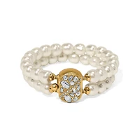 Trust Your Journey Double Pearl Stretch Bracelet
