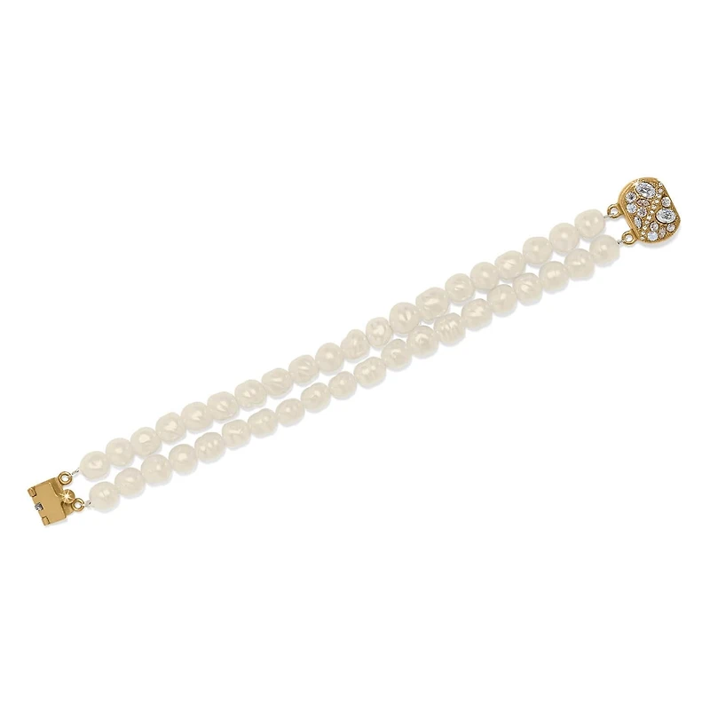 Trust Your Journey Double Pearl Stretch Bracelet