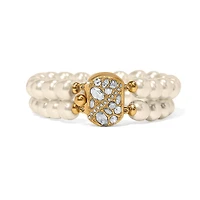 Trust Your Journey Double Pearl Stretch Bracelet
