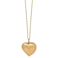 Trust Your Journey Golden Convertible Reversible Large Heart Necklace