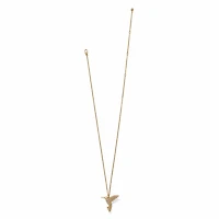 Trust Your Journey Golden Hummingbird Necklace