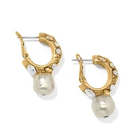 Trust Your Journey Pearl Hoop Earrings