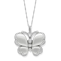 Trust Your Journey Reversible Butterfly Necklace