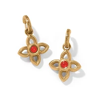 Venetian Gems Flower Reversible Post Drop Earrings