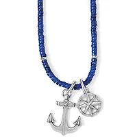 Anchor And Soul Bead Necklace