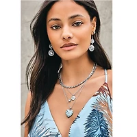 Celeste Double Drop French Wire Earrings