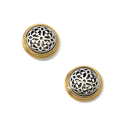 Ferrara Two Tone Post Earrings