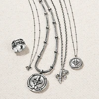 Fleur De Lis Small Coin Necklace