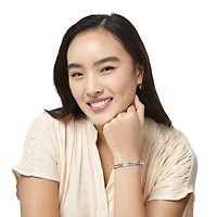 Footprints Hinged Bangle