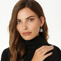 Glint Snowflake French Wire Earrings