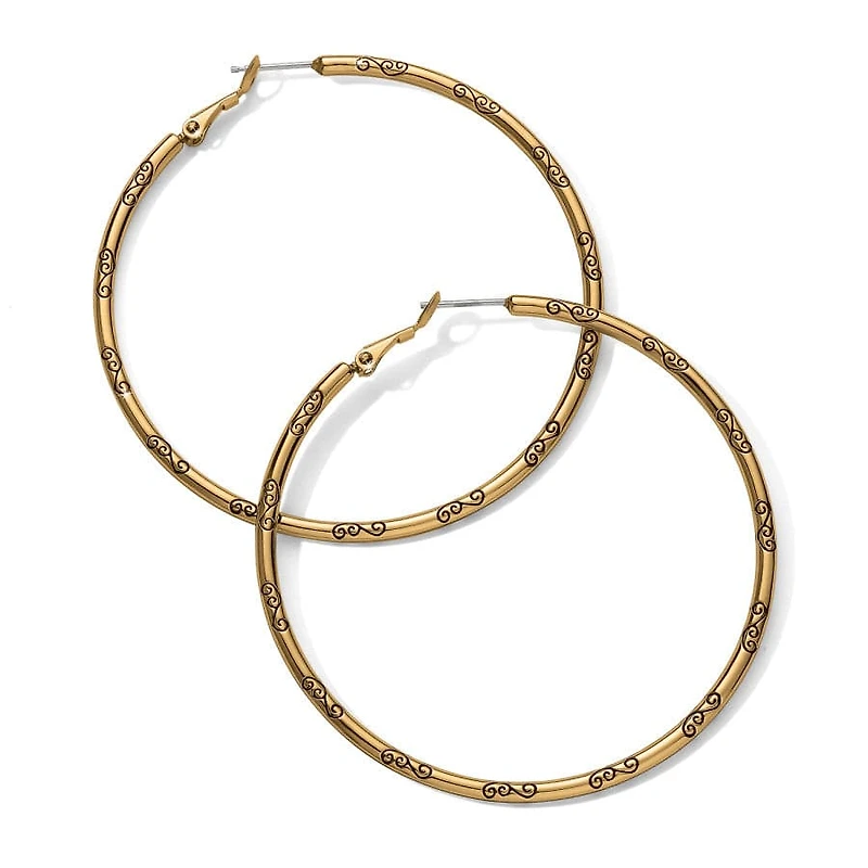 Grande Hoop Charm Earrings