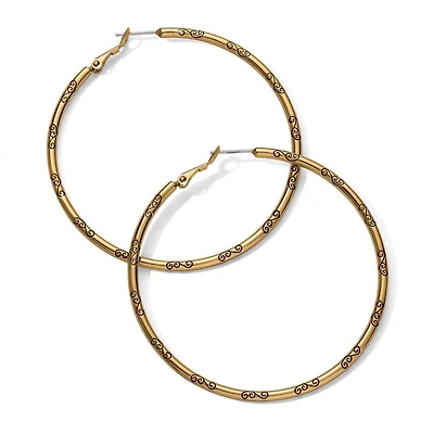Grande Hoop Charm Earrings