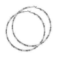 Grande Hoop Charm Earrings