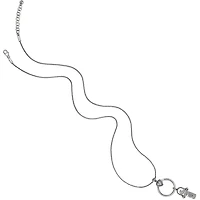 Heart Charm Reversible Badge Clip Necklace