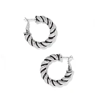 Interlok Twist Medium Leverback Hoop Earrings