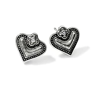 Luna Heart Mini Post Earrings