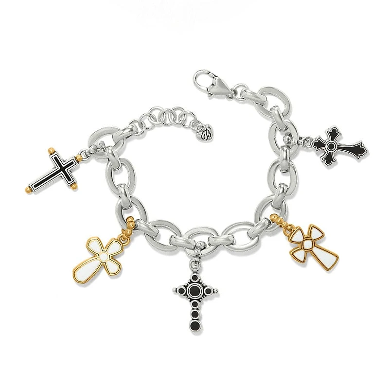 Majestic Cross Charm Bracelet