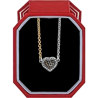Neptune's Rings Woven Petite Heart Necklace Gift Box