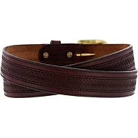 Oil Tan Embossed w/ Stitching Belt