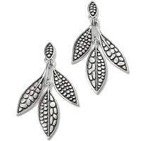 Pebble Leaf Trio Post Drop Earrings