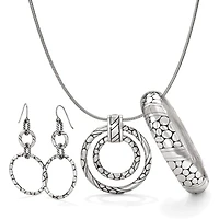 Pebble Rings French Wire Earrings