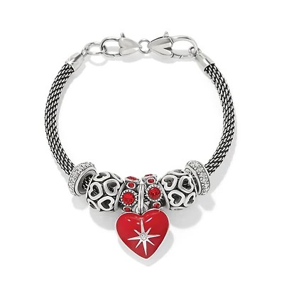 Red Heart Charm Bracelet