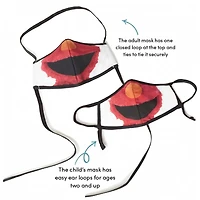 Sesame Street Elmo Adult/Child Face Mask (2 pack)