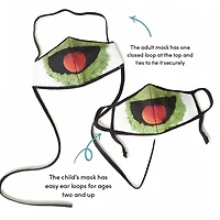 Sesame Street Oscar The Grouch Adult/Child Face Mask (2 pack)