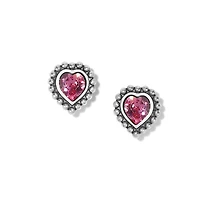 Shimmer Heart Mini Post Earrings