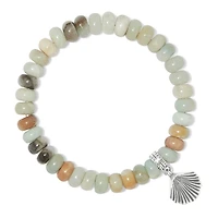 Silver Shells Bay Stretch Bracelet