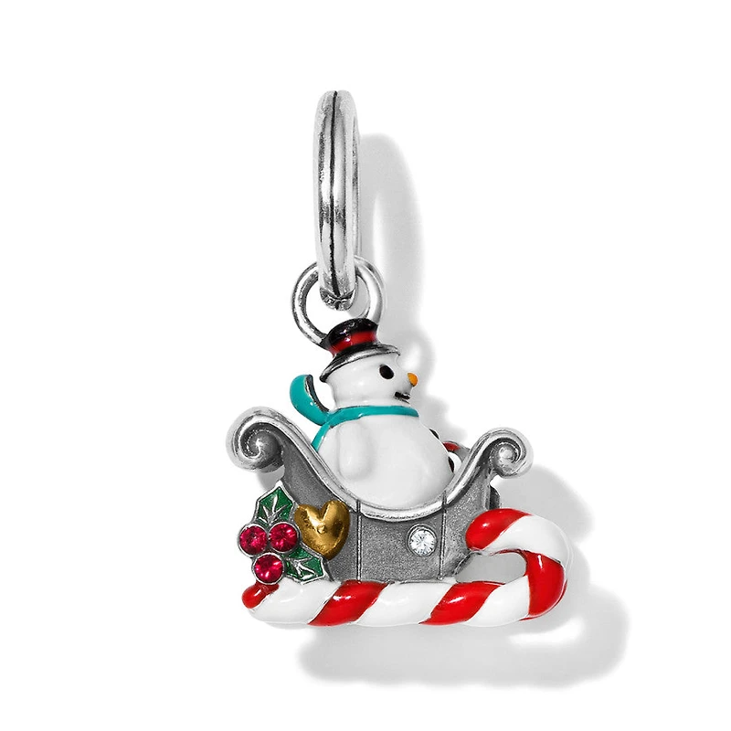Snowman Sleigh Charm