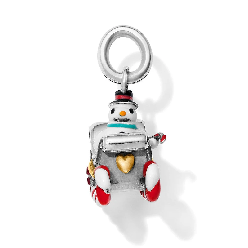 Snowman Sleigh Charm
