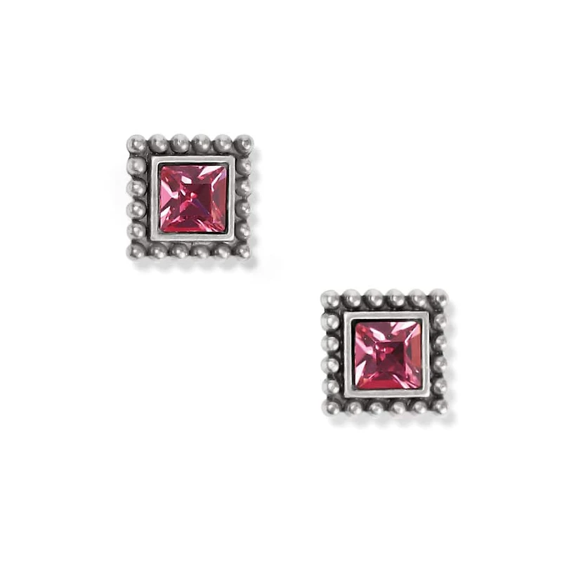Sparkle Square Mini Post Earrings