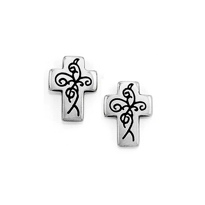 True Cross Mini Post Earrings
