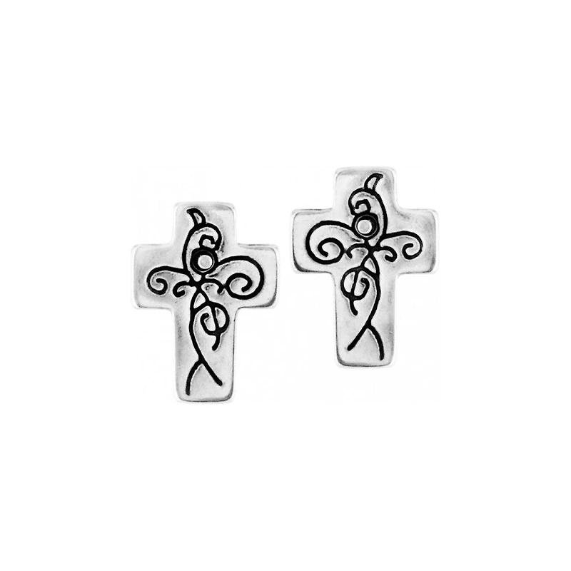 True Cross Mini Post Earrings