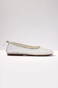Gill Mesh Leather Ballet Flats
