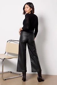 Petite Coated Meg Wide Leg